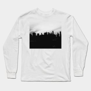 Wistful monochrome NYC skyline Long Sleeve T-Shirt